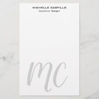 Professional Modern Monogrammed Minimalist