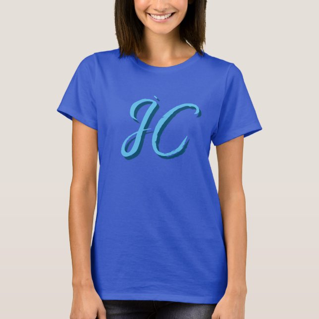 Professional Modern Monogrammed Minimalist T-Shirt (Front)