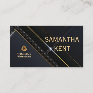Professional Modern Navy & Gold Business Card