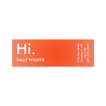 Professional Modern orange mini business cards