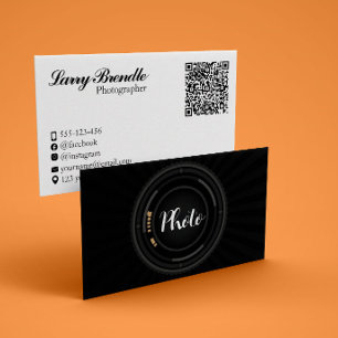 Professional Modern Photographer Camera Shape Business Card