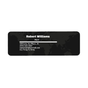 Professional Modern Pilot World Map Business Card