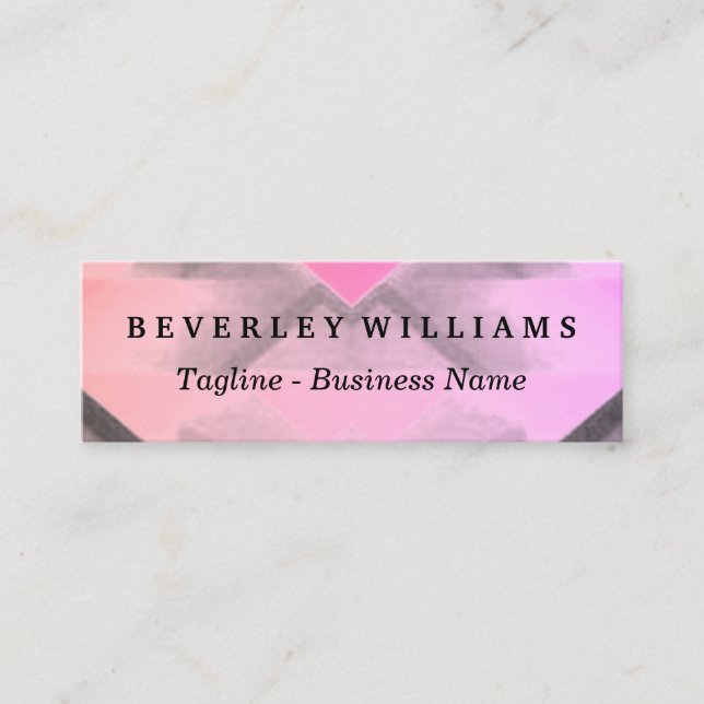 Professional Modern Pink Calling Business Card (Front)