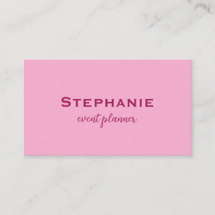 Professional Modern Pink Colorful Girly Trendy  Business Card