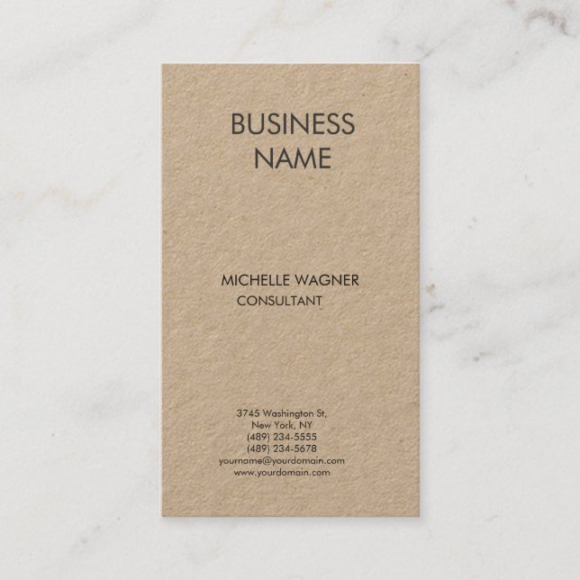 Professional Modern Plain Elegant Minimalist Business Card (Front)