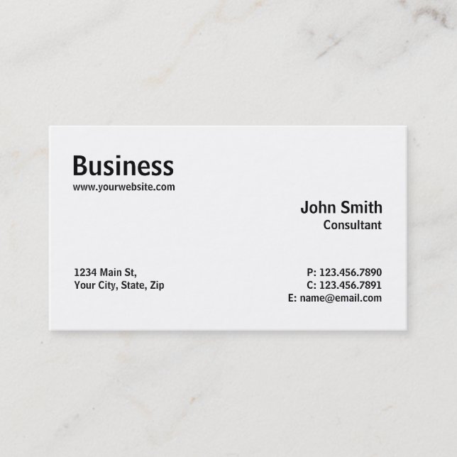 Professional Modern Plain Simple Computer Repair Business Card (Front)