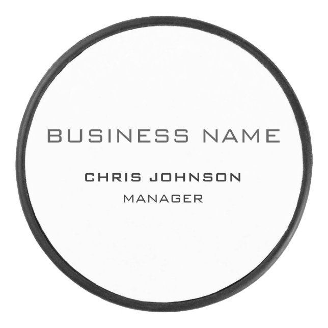 Professional Modern Plain Simple Hockey Puck (Front)