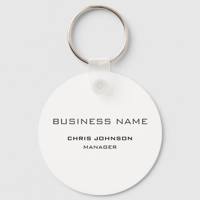 Professional Modern Plain Simple Key Ring (Front)