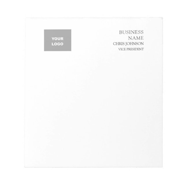 Professional Modern Plain Simple Notepad (Front)