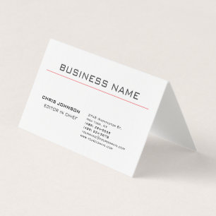 Professional Modern Plain Simple Premium Silk Business Card