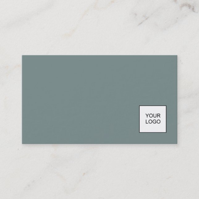 Professional Modern Plain With Logo Elegant Colour Business Card (Front)