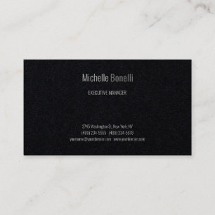 Professional Modern Premium Black Minimalist Business Card
