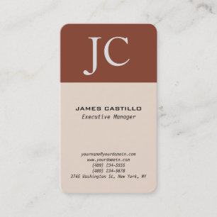 Professional Modern Premium Colours Monogram Business Card