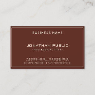 Professional Modern Promotional Elegant Terracotta Business Card