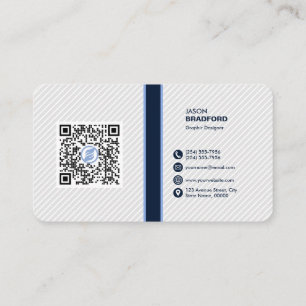 Professional Modern QR Code Custom Personalised Bu Business Card
