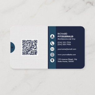 Professional Modern QR Code Custom Personalised Bu Business Card