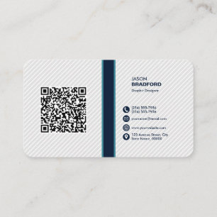 Professional Modern QR Code Custom Personalised Bu Business Card