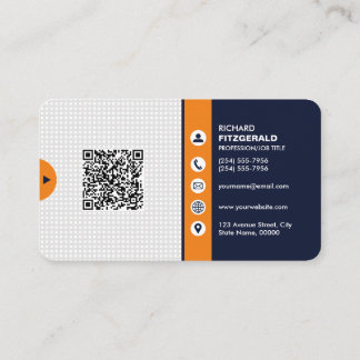 Professional Modern QR Code Custom Personalised Bu Business Card