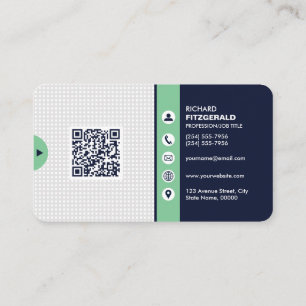 Professional Modern QR Code Custom Personalised Business Card