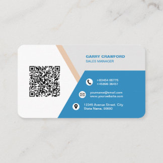 Professional Modern QR Code Custom Personalised Business Card