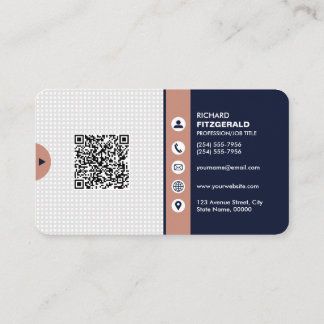 Professional Modern QR Code Custom Personalised Business Card