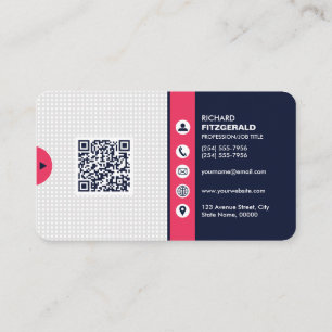 Professional Modern QR Code Custom Personalised Business Card