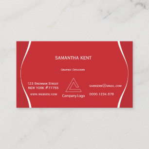 Professional Modern red and white Business Card