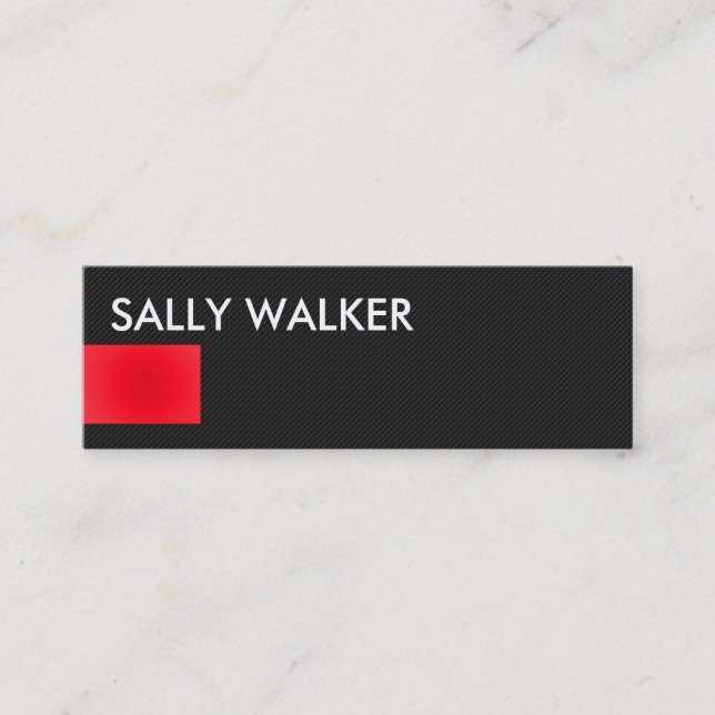 Professional Modern Red mini business cards (Front)