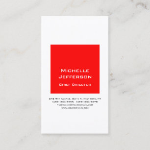 Professional Modern Red White Business Card