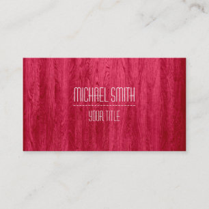 Professional Modern Red Wood Grain Business Card