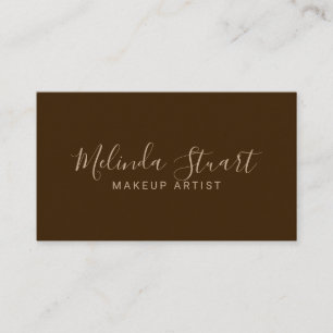 Professional Modern Script Kraft Paper Business Card