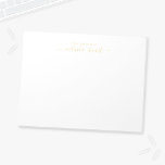 Professional Modern Script Notepad<br><div class="desc">Professional Modern notepad featuring name in gold modern script font style with custom text in gold modern sans serif font style on white background.

Please note: The foil details are simulated in the artwork. No actual foil will be used in the making of this product.</div>