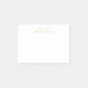 Professional Modern Script Post-it Notes