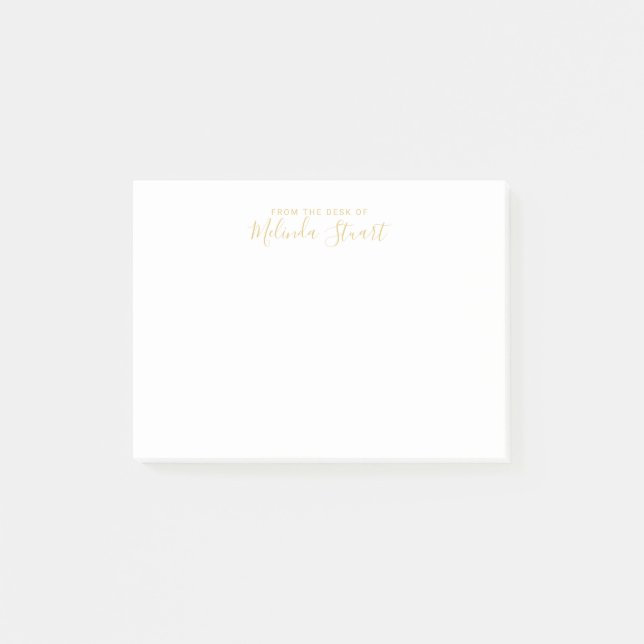 Professional Modern Script Post-it Notes (Front)