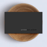 Professional Modern Simple Black Minimalist Business Card<br><div class="desc">Clean minimal design with solid black background. A professional,  elegant card. 
 For matching marking materials please email me at maurareed.designs@gmail.com. For high quality premade logos visit logoevolution.co. Original design by Maura Reed.</div>