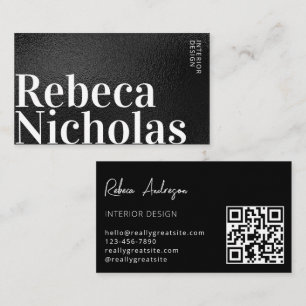 Professional Modern Simple Black Minimalist Business Card