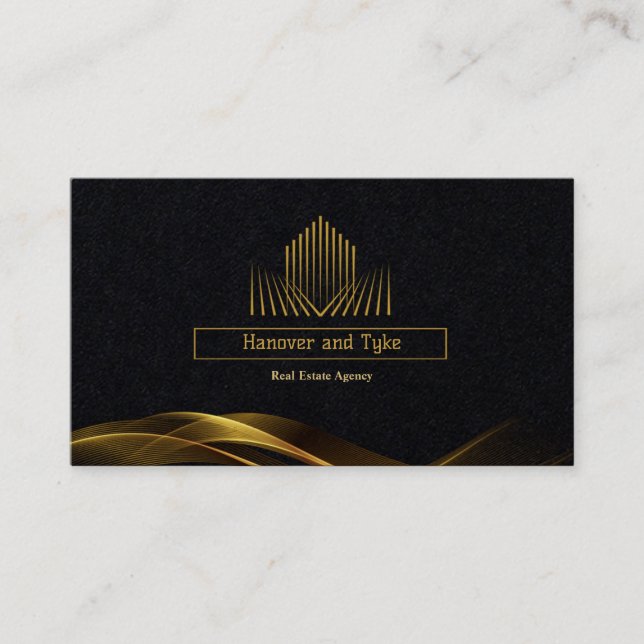 Professional Modern Simple Black Minimalist Business Card (Front)