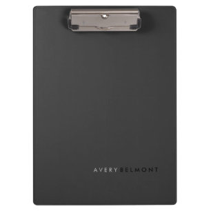 Professional Modern Simple Black Minimalist  Clipboard