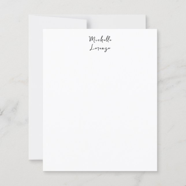 Professional Modern Simple Black White Paper Sheet (Front)