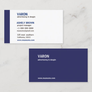 Professional Modern Simple Blue Business Card