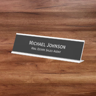 Professional Modern Simple Business Office Title Desk Name Plate