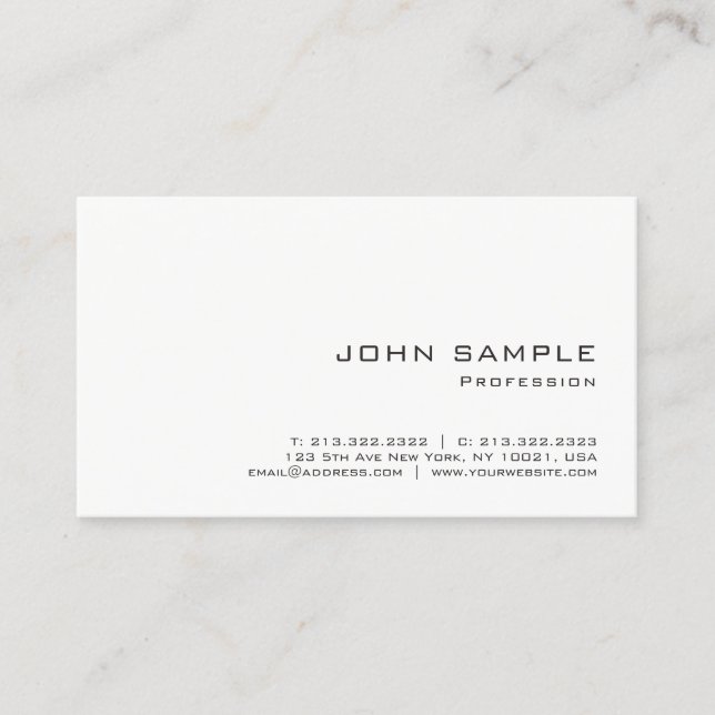 Professional Modern Simple Design Elegant Business Card (Front)