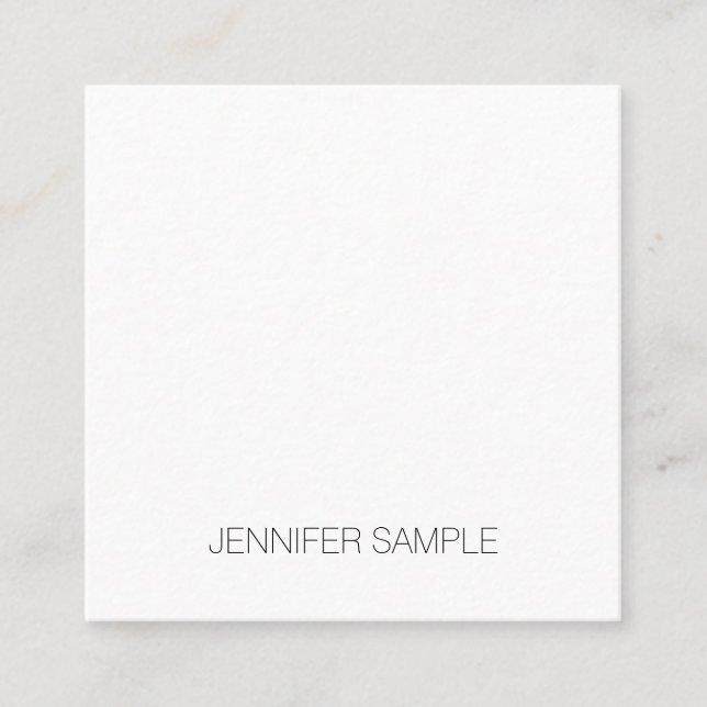 Professional Modern Simple Elegant Template Chic Square Business Card (Front)