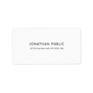 Professional Modern Simple Elegant White Template Label