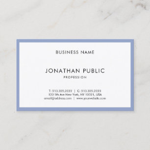 Professional Modern Simple Fashionable Top Plain Business Card