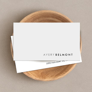 Professional Modern Simple Grey Minimalist Business Card