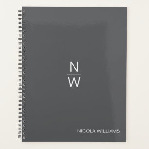 Professional Modern Simple Minimalist Black Planner