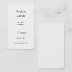 Professional Modern Simple Minimalist Plain Business Card