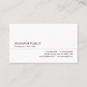 Professional Modern Simple Personalised Template Business Card