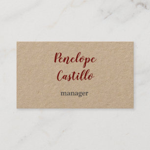 Professional Modern Simple Plain Handwritten Business Card